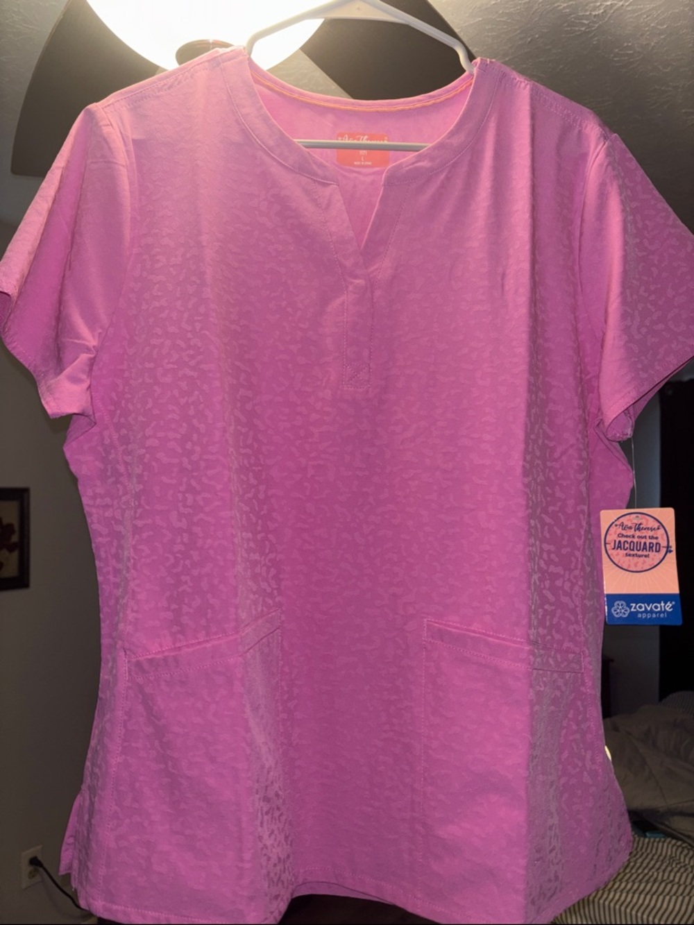 Pink Jacquard Women’s Top